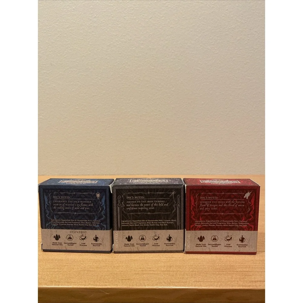 NEW!‎ Dr Squatch GAME OF THRONES Soap Collection Drogon, Viserion Thousand Sword